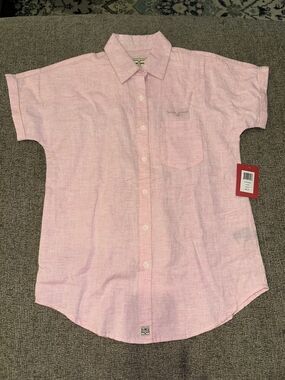 Kimes Ranch Light Pink Short-Sleeve Button-Up Shirt NWT